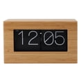 thumbnail image 2 of Relaj de automático de la página, bambú de madera tiempo ajuste de la perilla mecánica del relozj electónico del movimiento electrónico fácil de Leer para el estudio, 2 of 7