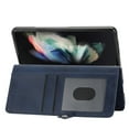 thumbnail image 6 of Magnetic Clasp Case for Samsung Galaxy Z Fold 6 Cover,Luxury PU Leather Shockproof Folding Kickstand Card Holder Pocket Wallet Crossbody Strap Handbag Phone Case for Samsung Galaxy Z Fold 6,Blue, 6 of 9