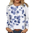 thumbnail image 2 of Ketyyh-chn99 Long Sleeve Shirts for Women 2024 Plus Size Tops Women Elegant Long Sleeve Blouses Blue,2XL, 2 of 4