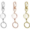 thumbnail image 1 of 3 Pack Retractable Keychain, Retractable Badge Holder, Badge Reel for Id Card Holders, Id Card Holder （Sliver,Rose Gold,Gold）, 1 of 5