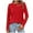 #Red, variant on WXLWZYWL Christmas T-Shirt for Women Fashion Casual Long Sleeve Round Neck Loose Blouse Tops
