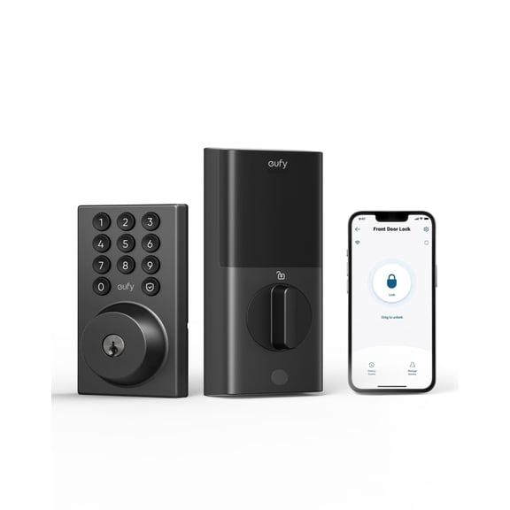eufy Smart Lock C30, Keyless Entry Door Lock, Built-in WiFi Deadbolt, Smart Lock for Front Door, No Bridge Required, Easy Installation, App Remote Control, Auto Lock