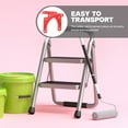 thumbnail image 3 of HEALEEP 10Set Ladder Corner Brace Red Metal Fixing Plate for Professional Use 5.5x2.8x0.08in, 3 of 8