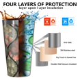 thumbnail image 3 of 16oz Tumblers Pioneer Flower Stainless Steel Vacuum Insulated Double Wall Travel Tumbler Cups Mug with Lid and Straw,Cleaning Brush for Coffee,Tea, 3 of 4