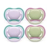 Philips Avent Ultra Air Pacifier - 4 X Light, Breathable Baby Pacifiers For Babies Aged 0-6 Months, Bpa Free with Sterilizer Carry Case (Model SCF085/50)