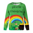 thumbnail image 5 of Qiopertar Blouse à Manches Longues Imprimée Mode Saint-Patrick pour Femmes Col Rond Pull Décontracté Offres de la Semaine Liquidation à Moins de 5$ jusqu'à 90 % de Réduction, 5 of 5