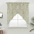 thumbnail image 5 of Sage Green Flowers Kitchen Window Curtains, Swag Curtains Valance for Bedroom Living Room Bathroom, Rustic Pastoral Botanical Floral Leaf Rod Pocket Window Curtain Block Drapes 2 Panels 36"x36", 5 of 9
