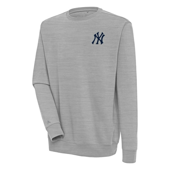 Men's Antigua  Heather Gray New York Yankees Victory Pullover Sweatshirt