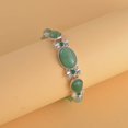 Green Aventurine Glass Beaded Bracelet Jewelry Gift for Women Size 8