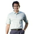 thumbnail image 1 of Monterey Club Men's Segundo Stripe Texture Golf Polo Shirt #1624, 1 of 2