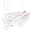 thumbnail image 2 of Modern Boat Shaped Steel Leg 14' Feet Conference Table, #OF-CON-CM32, 2 of 2