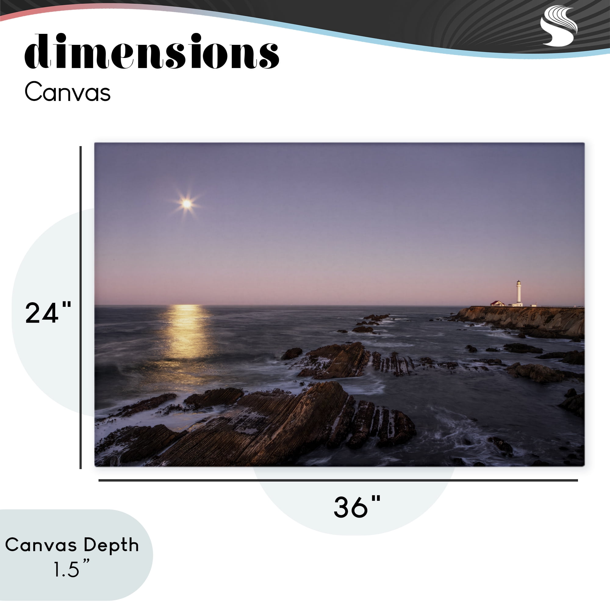 Stupell Industries Moon Arena Coastline Canvas Wall Art, design by Shelley Carlisle