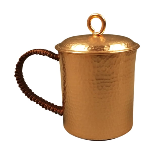 Jarra de té, taza de café de cobre de 500 ml con asa, taza de latón, taza de agua, taza de agua de cobre para bodas, uso doméstico, casa de té,