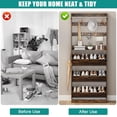 thumbnail image 5 of FANRAL Shoe Cabinet with 3 Flip Drawers & Coat Rack,Narrow Hidden Shoe Storage Cabinet,Slim Freestanding Shoe Rack Organizer for Entryway,Brown, 5 of 10