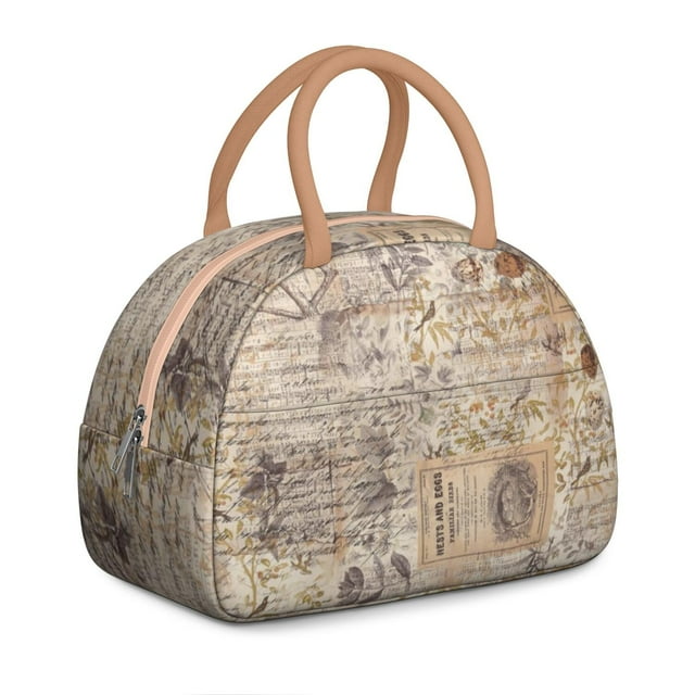 Paris Vintage Style Travel Backpack, Fashionable Girly Pink Bag for Exploring New Adventures