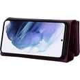thumbnail image 3 of Wallet Case for Samsung Galaxy S21+ Plus (not s21) for Women, Shoulder Crossbody Purse Handbag Neck Strap Lanyard Cover with ID Card Holder Phone Case for Samsung Galaxy S21 Plus XK Wine, 3 of 18