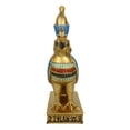 thumbnail image 5 of Egyptian God Horus Falcon Bird With Pschent Crown On Royal Pedestal Figurine, 5 of 7