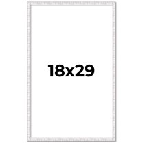 18x29 Frame White Real Wood Picture Frame Width 0.75 inches | Interior Frame Depth 0.5 inches |