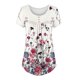 thumbnail image 3 of Pntutb - Camiseta de manga corta para mujer, cuello redondo, estampado floral, tops, blusa, regalo para mujer Pntutb Pntutb-3549, 3 of 5