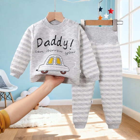 Cowsor Vêtements pour Bébé, Sweat à Manches Longues, Col Rond, Haut, Pantalon de Survêtement, Tenue Automne Hiver pour Garçons et Filles