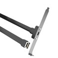 thumbnail image 1 of Usb3.1 Baffle Cable 19pin/type-e To Type-c Front C Mother Chassis Pci Bit 10gbps Short Flat Cable 30cm, 1 of 5