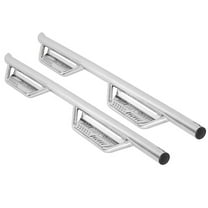 N-Fab by RealTruck Podium SS Steps | Cab Length, Stainless Steel, Polished | HPD2080CC-SS | Compatible with 2019-2024 Ram 2500/3500 (New Body Style) Crew Cab All Beds, SRW/DRW Gas/Diesel