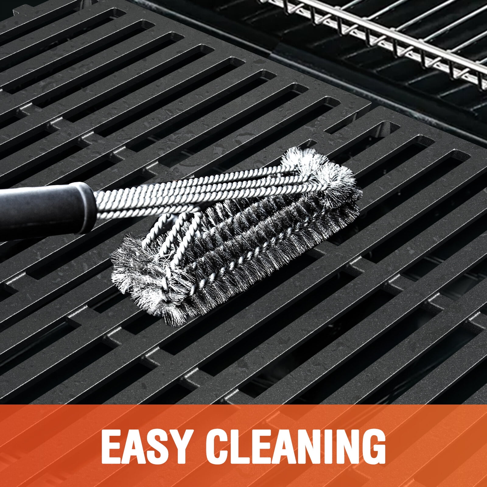 2 Pcs Nonstick 17.5X11-Inch Cast Iron Grill，Grill Grates & Racks,No Rust No Aging, Years of Durability, High Quality