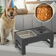 thumbnail image 4 of Tazón de Comida para Gatitos, Plato de Alimentación para Perros Grandes, Medianos Y Pequeños, Uso Doméstico Al Aire Libre Tazón comedero negro Sunnimix Cuencos dobles para perros, 4 of 8