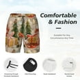 thumbnail image 5 of Sigee Holiday Christmas Stars Print Mens Swim Trunks with Compression Liner Quick Dry Swim Stretch Beach Shorts with Pockets,S-3XL, 5 of 7