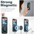 thumbnail image 4 of for Samsung Galaxy Z Flip 7 Case with Stand, Compatible with Magsafe, Slim PU Leather & Rubber Drop Proof Magnetic Ring Kickstand Protective Phone Cover for Samsung Galaxy Z Flip 7, Blue, 4 of 6