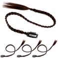 thumbnail image 4 of FELTECHELECTR 4 extensiones de cola de caballo trenzada, cola de caballo larga, extensión de cabello de aspecto natural., 4 of 7