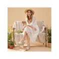 thumbnail image 5 of BLISSFUL STEP Women's Shoes Floral Lace Espadrille Wedge Heel Open Toe Sandals Flower White 6, 5 of 8