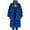 Blue, variant on Lindreshi Winter Coats for Women 2023 Trendy Womens Ladies Warm Faux Furry Coat Jacket Winter Solid V-Neck Outerwear