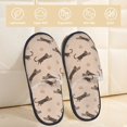 thumbnail image 2 of Bixox Men's Women's Leopard Print Patterned Plush House Slippers, Memory Foam Slippers, Indoor and Outdoor Warm Plush Bedroom Shoes, Soft Flat Sole, Comfortable and Non-slip, 2 of 5