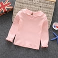 thumbnail image 3 of WOYY Toddler Girls Long Sleeve Shirt Cute Peter Pan Collar Blouse Comfortable Undershirt, 3 of 3