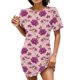 thumbnail image 1 of Gibobby Vestido casual de verano para mujer Vestido de camiseta de manga corta con cuello redondo y estampado floral cómodo para todos los días de verano para (Rosa,XL), 1 of 5