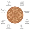 thumbnail image 5 of Safavieh Courtyard Nanda Botanical Indoor/Outdoor Area Rug, Terracotta/Natural, 5'3" x 5'3" Round, 5 of 9