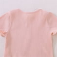 thumbnail image 5 of LNMQLPDBS Crop Tops for Girls Ribbed Short Sleeve V-Neck Shirt with Vertical Stripes Toddler Kids Gifts Baby Clothes for Girls Soft Trendy Summer Cute Tops for Teen Girls, 5 of 6