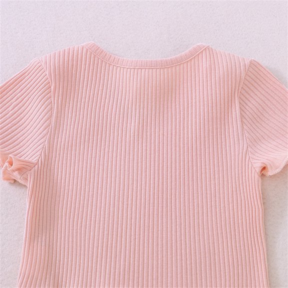 Vedolay Shirt Girl's Button Down Hawaiian Shirts Short Sleeve Cartoon Print Tops T-Shirt for Kids,Pink 3-4 Years