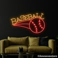 thumbnail image 3 of Glowneon Baseball Neon Sign, Baseball Led Sign, Baseball Wall Decor, Baseball Player Gifts, 3 of 5