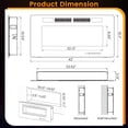 thumbnail image 4 of Giantex 42/50/60/72 Inches Ultra-Thin Electric Fireplace, Wall-Mounted & Recessed Fireplace Heater w/Smart APP Control, Alexa, Decorative Crystals, Dual Control & Overheat Protection, 750W/1500W, 4 of 10