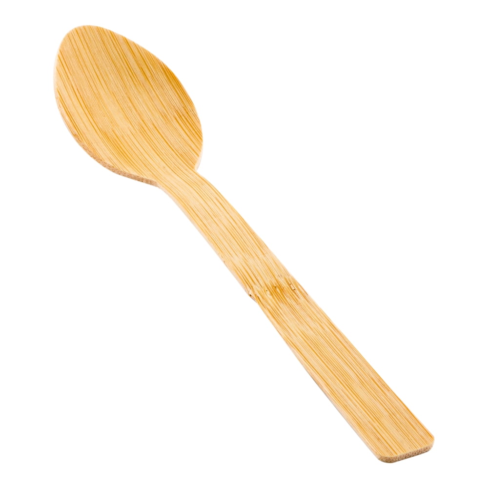 Natural Bamboo Disposable Spoon 6 3/4" x 1 1/4" x 1/2" 500 count box