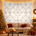 thumbnail image 3 of Blue Damask Spiderweb Pattern with Black Spiders, Eerie Vintage for Gothic Decor Fans, Halloween Wall Decor, Halloween Gift, Tapestry Wall Hanging for Bedroom and Dorm, 3 of 7