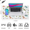 thumbnail image 5 of Long Mouse Pads for Desk,White Dinosaurs Landscapes Pattern Desk Mats on Top Of Desks, Desk Mouse Pad Extra Large with 3mm Non-Slip Base and Stitched Edge for Gaming,Office,Work,Home 31.5"x15.7", 5 of 6