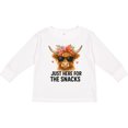 thumbnail image 3 of Inktastic Cute Highland Cow Just Here for the Snacks Boys or Girls Long Sleeve Toddler T-Shirt, 3 of 5