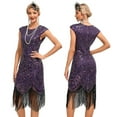 thumbnail image 4 of IDOPIP 1920s Flapper Dresses for Women Great Gatsby Dresses Sequin Fringed Roaring 20s Cocktail Dress, 4 of 5