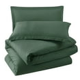 thumbnail image 5 of LammaLoe Duvet Cover King 3 Piece, Luxury Microfiber Bedding Sets with 2 Pillow Shams, Hunter Green, 5 of 11