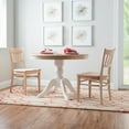 thumbnail image 2 of Linon Ashfield Slat Back Dining Chairs, 18" Seat Height, Set of 2, Unfinished Finish, 2 of 10