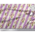 thumbnail image 3 of Soimoi Cotton Poplin Fabric Stripe,Leaves & Rose Floral Print Fabric by the Yard 42 Inch Wide, 3 of 3