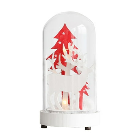 

Nordic Reindeers Lights Small Night Lights Snow Decorations Christmas Trees Glass Houses Christmas Decorations